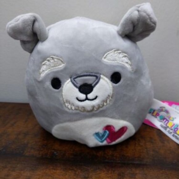 Squishmallows FuzzAMallows Peluche Shaun Le Chien Schnauzer 30 cm